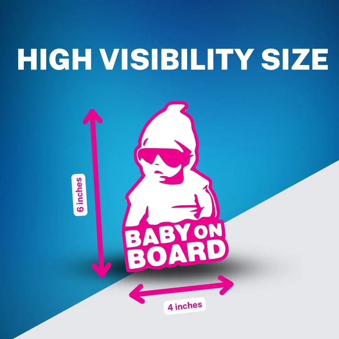 Pink Baby on Board Sticker